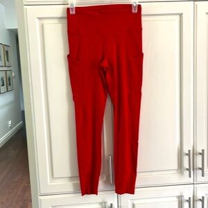 BNWOT 25” Lululemon Fast & Free High-Rise in Red - Size 6